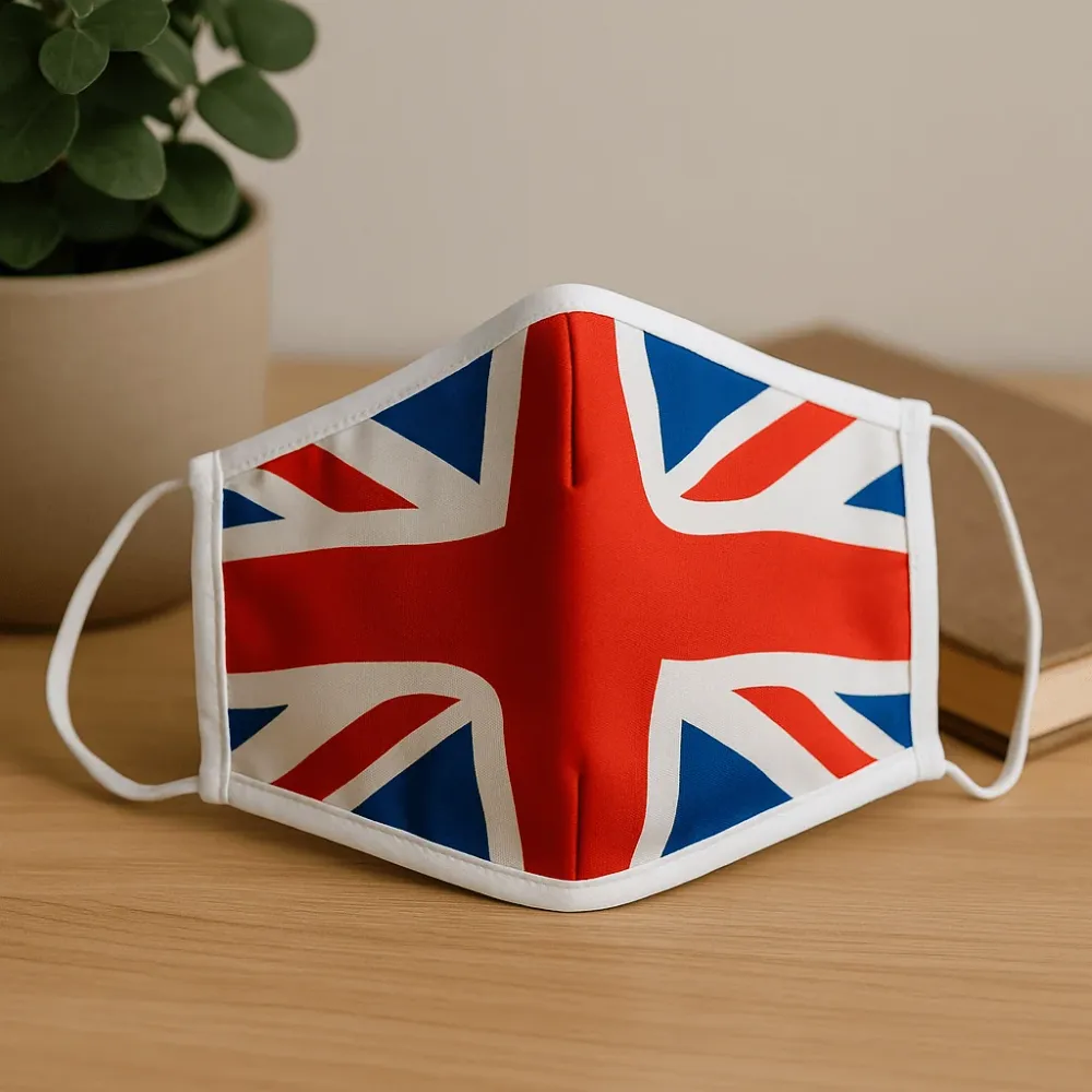 Платнена маска за лице с филтър, Union Jack за възрастни