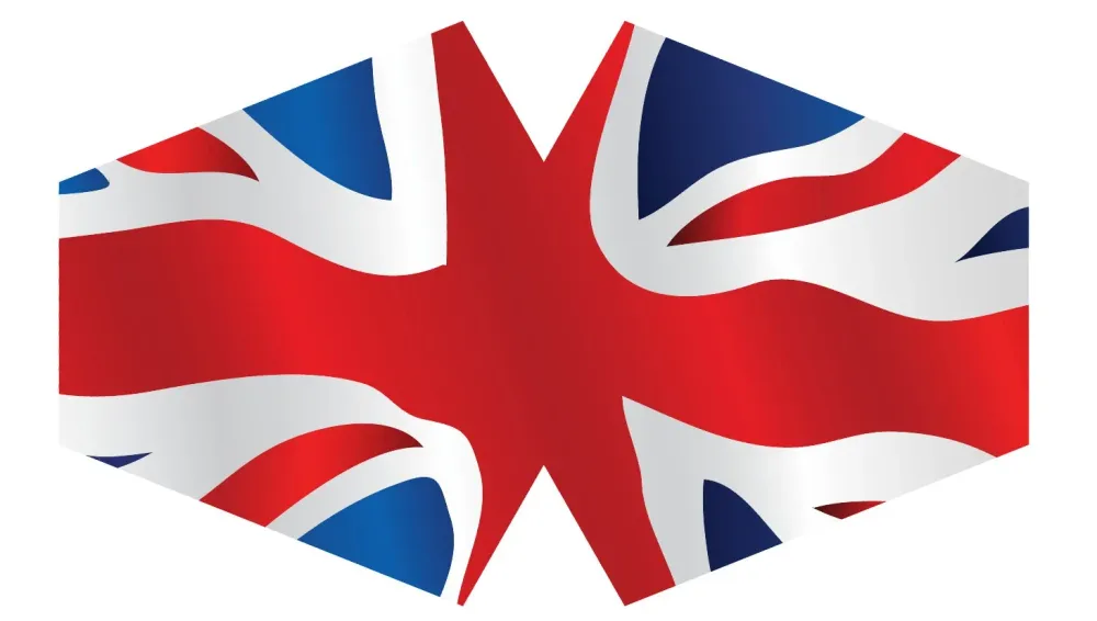 Платнена маска за лице с филтър, Union Jack за възрастни
