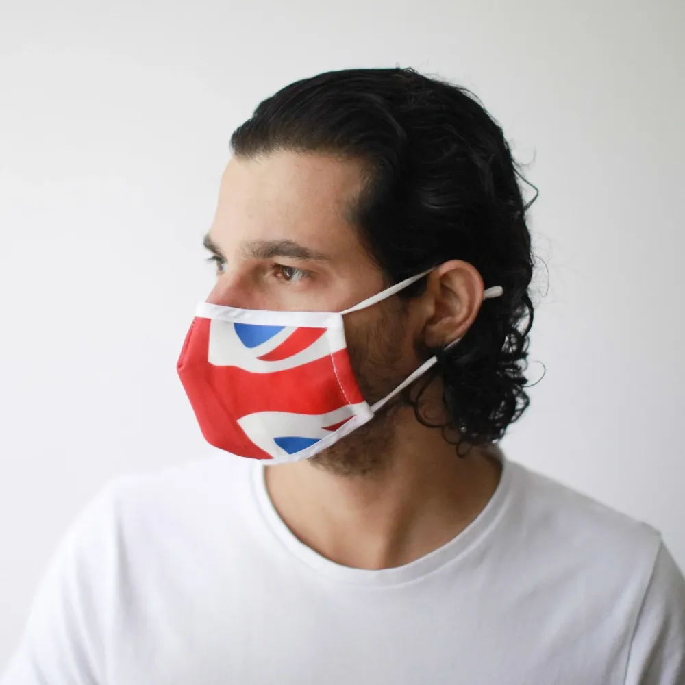Платнена маска за лице с филтър, Union Jack за възрастни