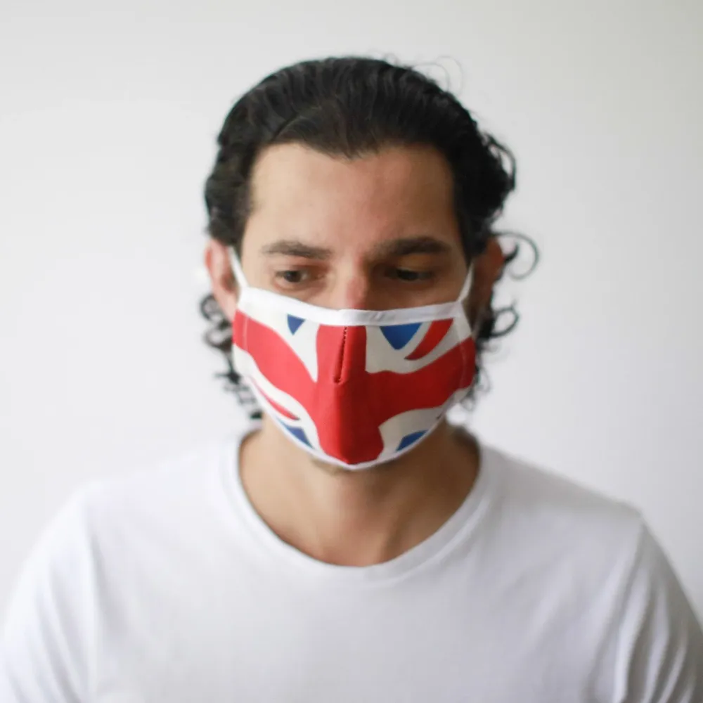 Платнена маска за лице с филтър, Union Jack за възрастни
