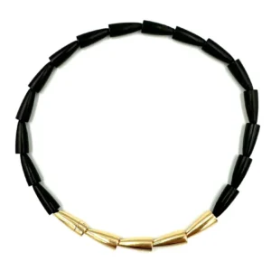 Vhernier. "Calla" Ebony и жълто злато 18k колие