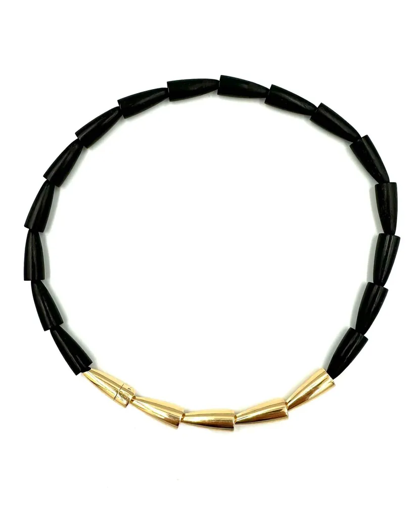 Vhernier. "Calla" Ebony и жълто злато 18k колие