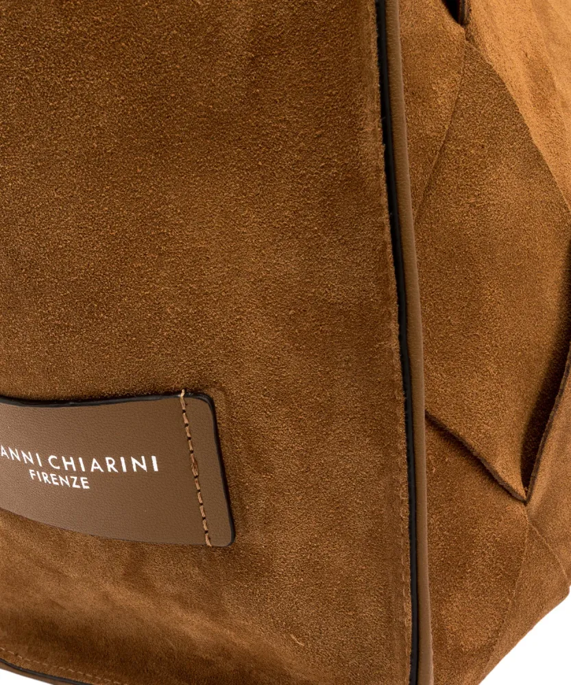 Women's Geometric Suede Shopping Bag
