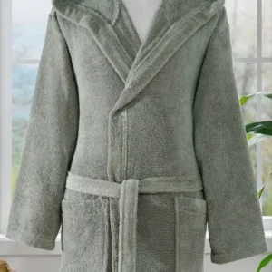Халат за баня «Woven Yesil» с качулка, размер S/M