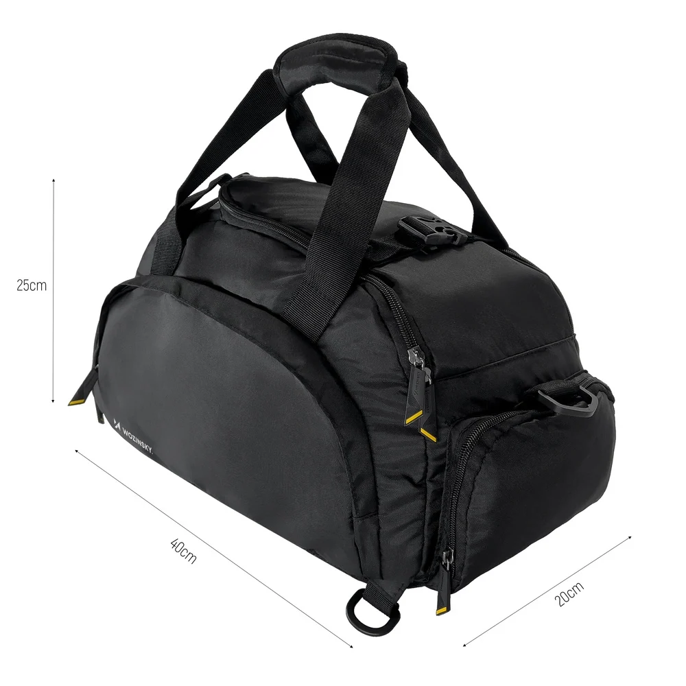 Пътна и спортна чанта Wozinsky 40x20x25 см - Черна