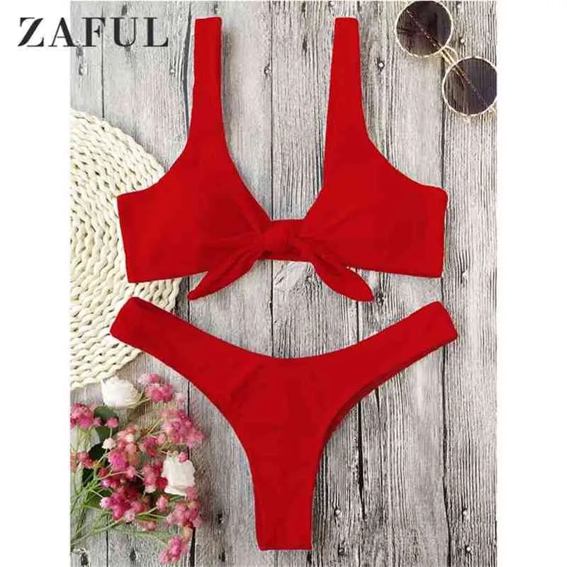 Zaful Бански от две части, червен
