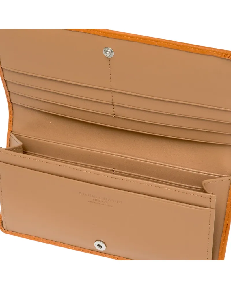 Gianni Chiarini Bubble Leather Wallet Button