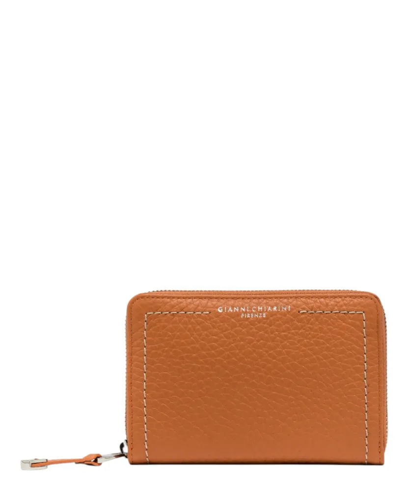 Gianni Chiarini Maxi Grain Leather Zip Wallet