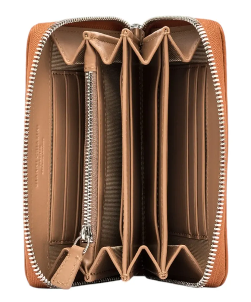 Gianni Chiarini Maxi Grain Leather Zip Wallet