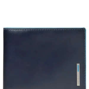 Men's wallet 12 credit card holders blue square