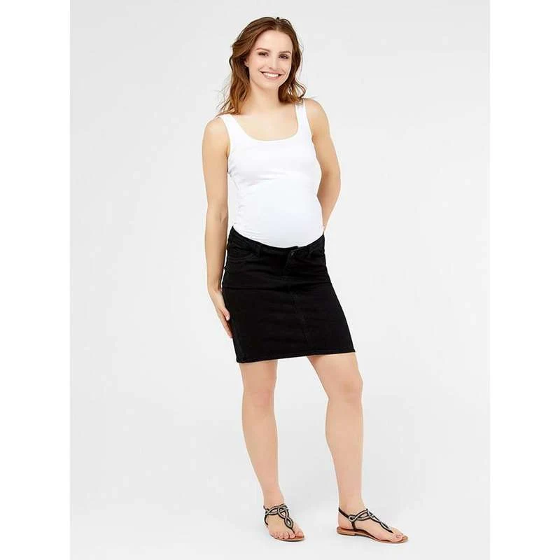 Mamalicious Lola Denim Ventenederdel - Sort