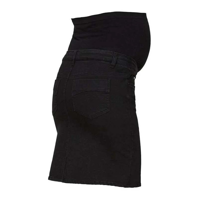 Mamalicious Lola Denim Ventenederdel - Sort